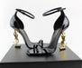 SAINT LAURENT OPYUM YSL LOGO-HEEL SANDALS SIZE 38 - LuxurySnob