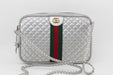 GUCCI METALLIC QUILTED LEATHER SHOULDER BAG