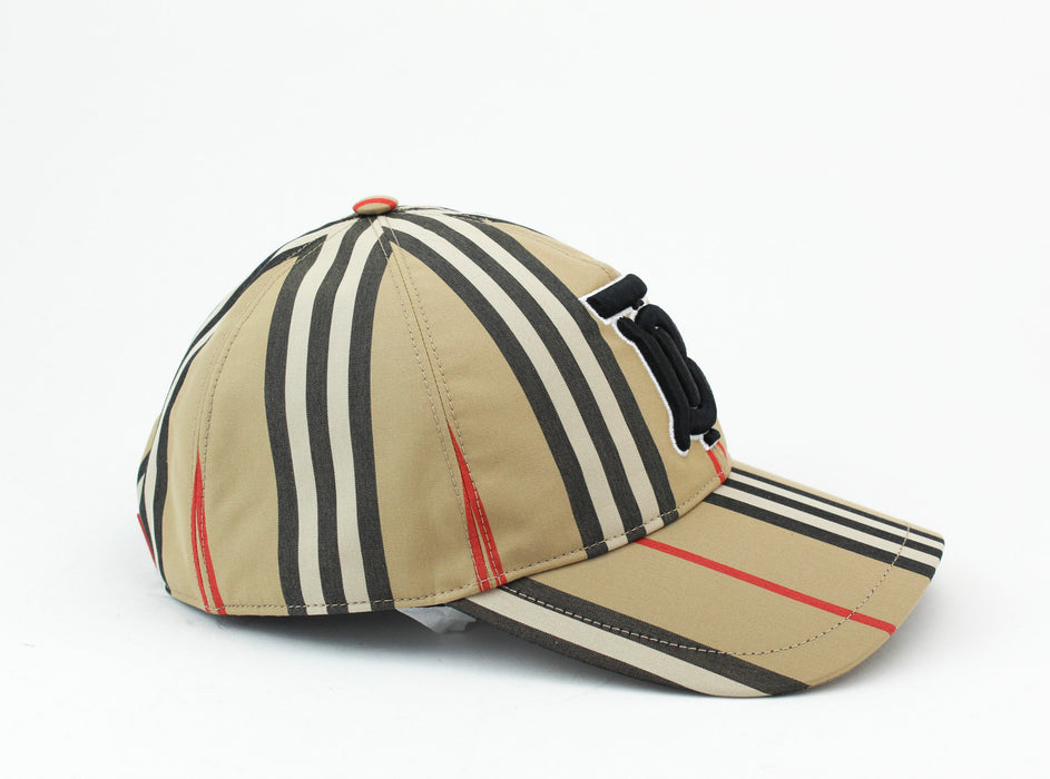 Burberry Monogram Motif Icon Stripe Cotton Baseball Cap