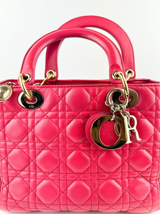 Dior Lambskin Cannage Medium Lady Dior