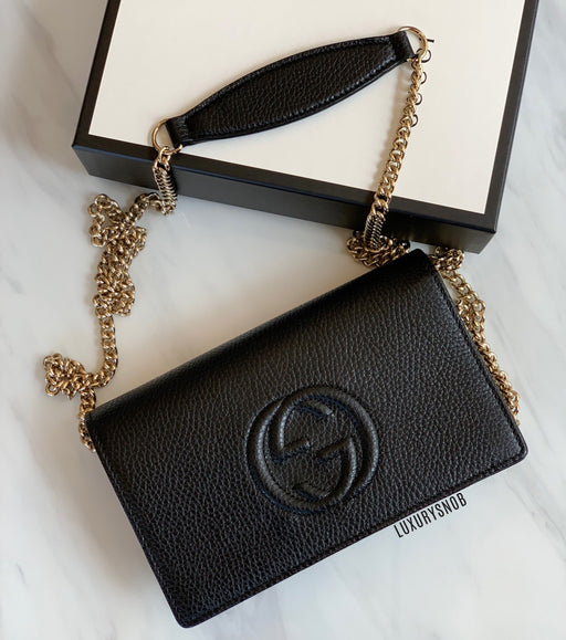 Gucci Soho Wallet on Chain black