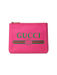 GUCCI LOGO PRINT POUCH PINK