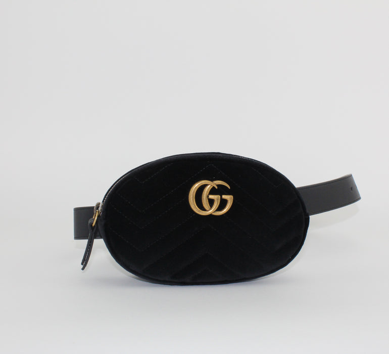 GUCCI GG MARMONT VELVET BELT BAG