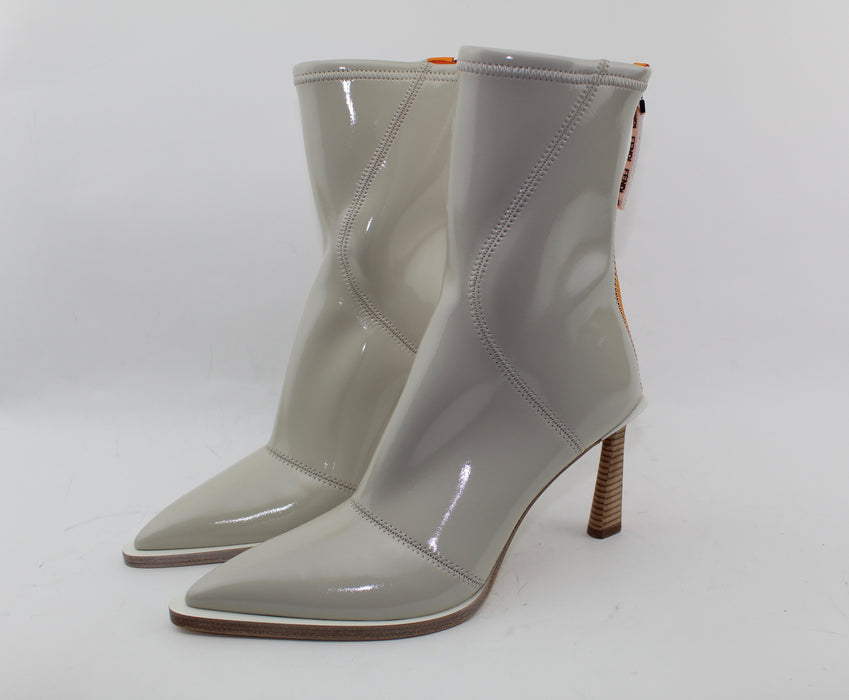 FENDI PATENT NEOPRENE ANKLE BOOTS SIZE 39