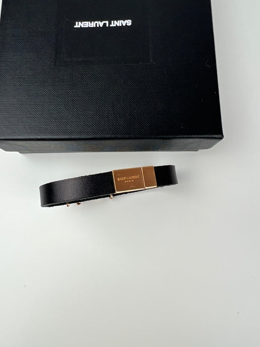 Saint Laurent Opyum Leather Bracelet