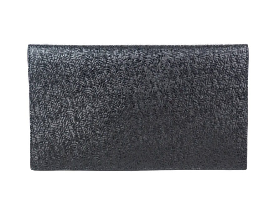 Saint Laurent Uptown Pouch in Grain De Poudre Embossed Leather