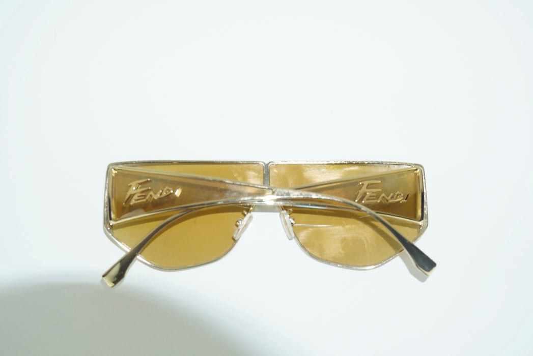 Fendi Logo Metal Shield Sunglasses