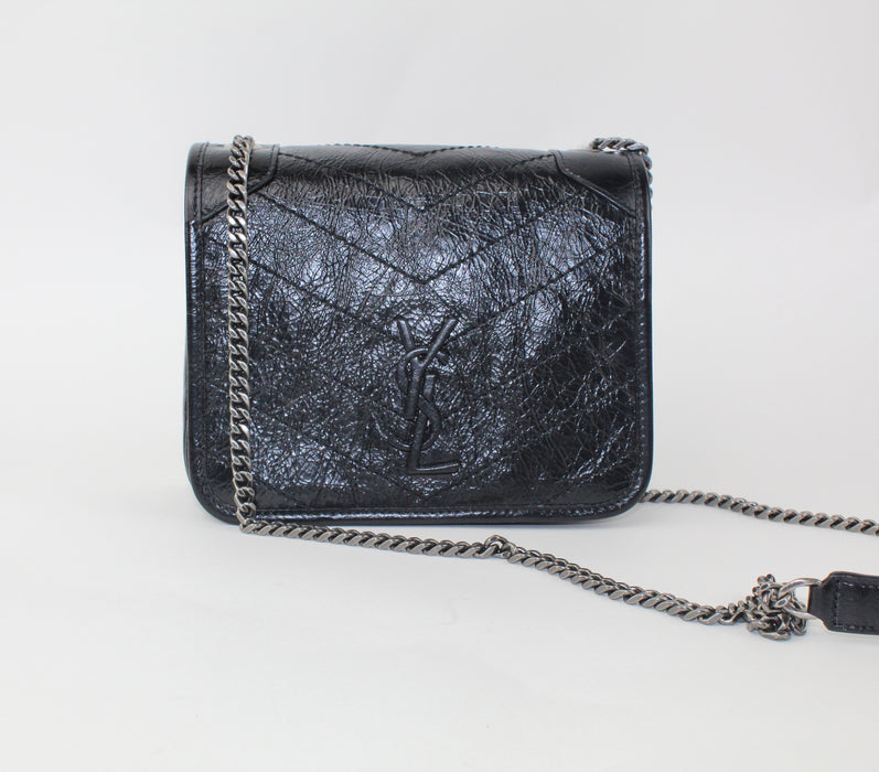 Saint Laurent Small Niki Leather Bag black