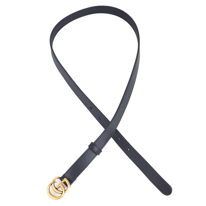 Gucci Leather belt with Double G buckle.