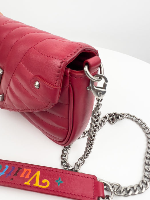 Louis Vuitton Calfskin New Wave Chain Pochette Scarlet