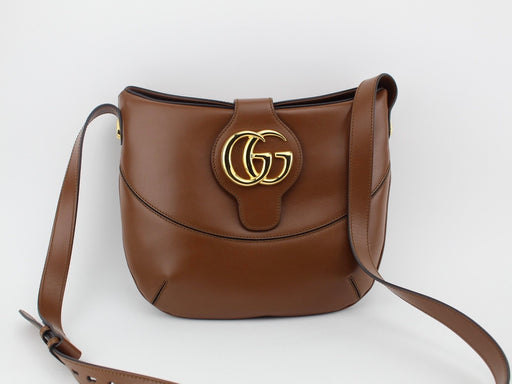 Gucci Arli Brown GG leather shoulder bag