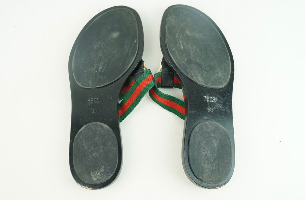 Gucci GG Web Thong Sandal