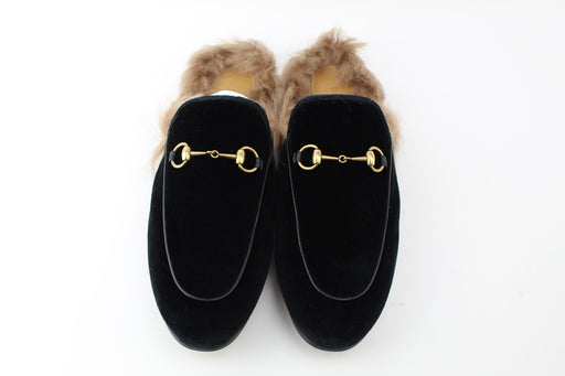 GUCCI PRINCETOWN VELVET LOAFERS