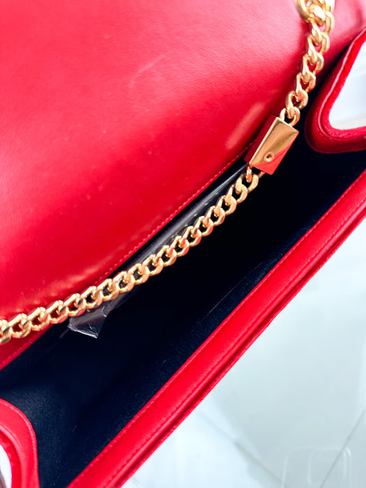 Saint Laurent Velvet Kate Tassel bag Red