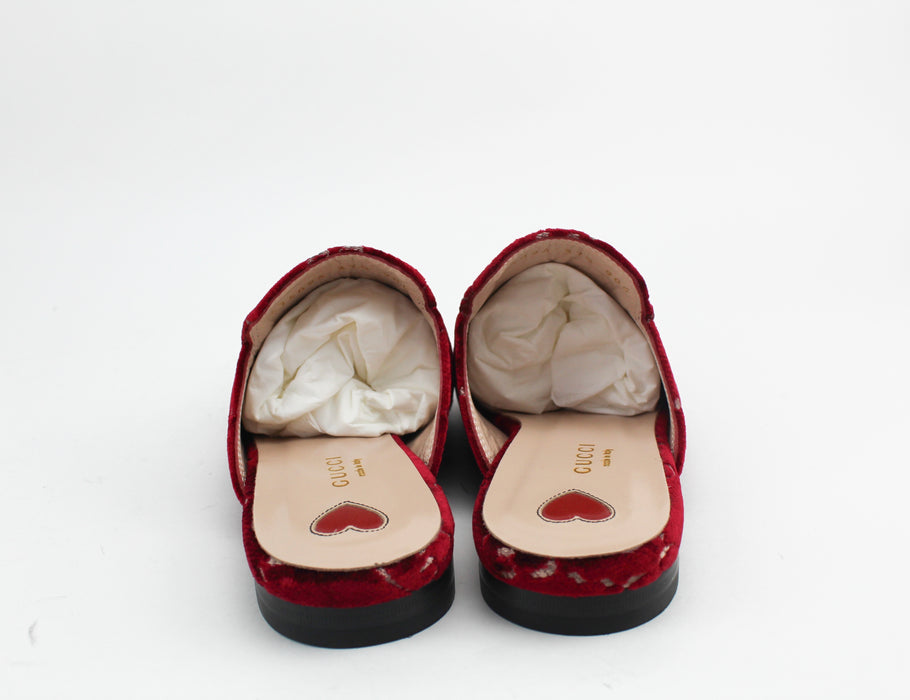 Gucci Princetown Velvet Mules