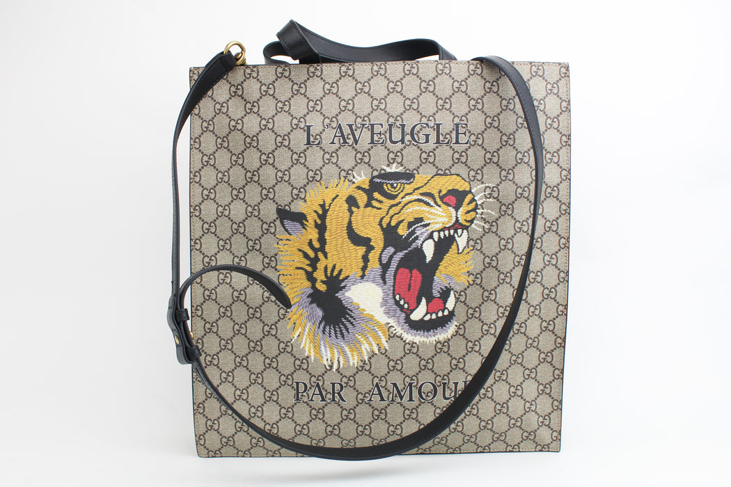 Gucci Women's Multicolor Gg Supreme 'l'aveugle Par Amour' Tote