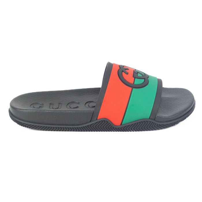 Gucci Rubber GG Interlock slides
