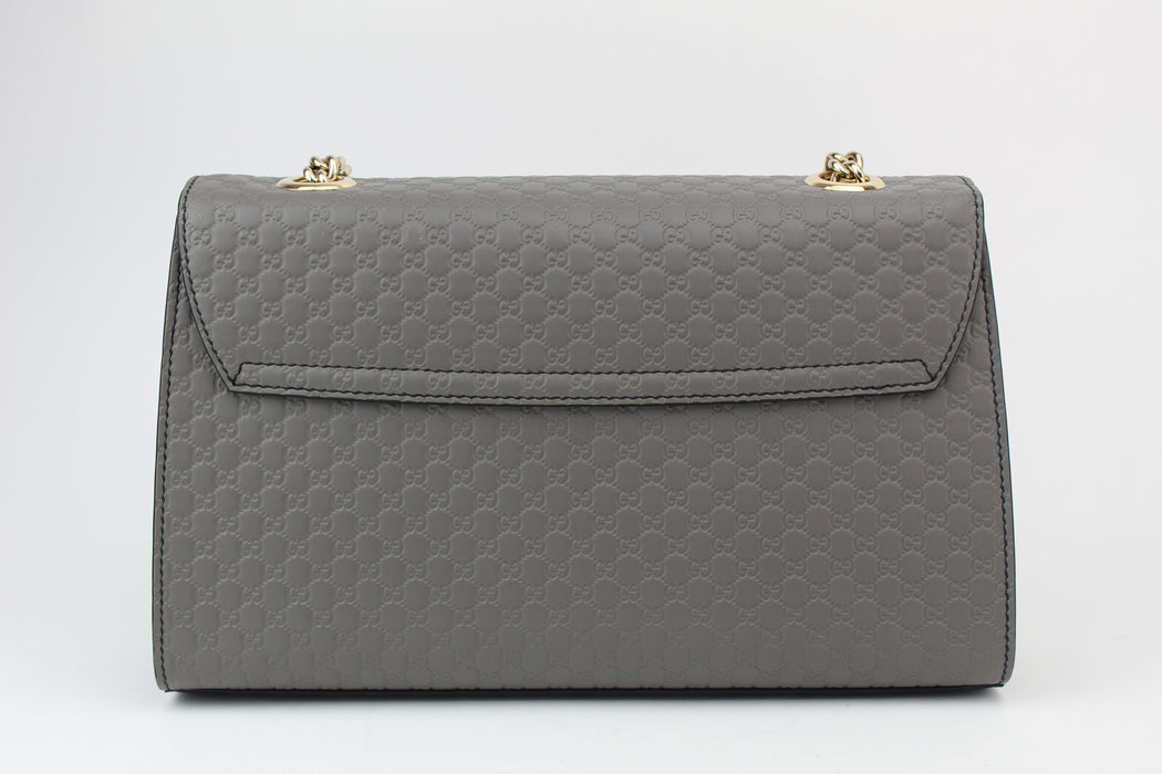 Gucci Emily Guccissima Medium Shoulder bag grey