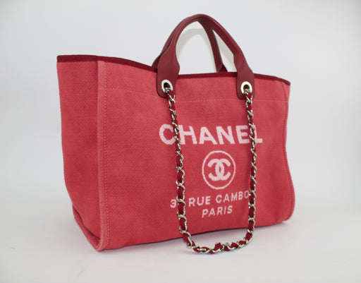 CHANEL CANVAS SMALL DEAUVILLE TOTE