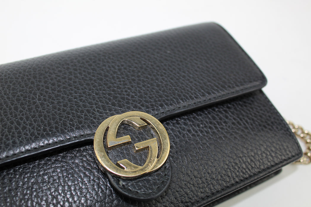 GUCCI INTERLOCKING WALLET ON CHAIN - LuxurySnob