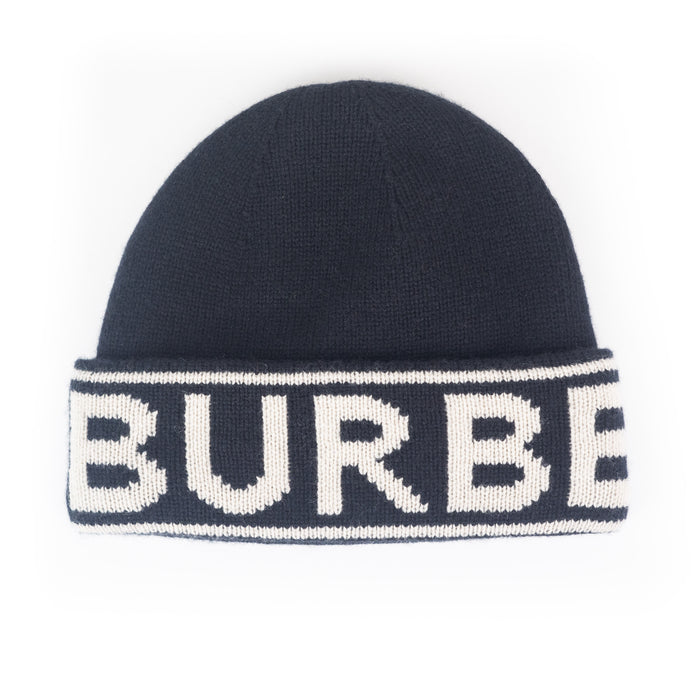 Burberry Logo Intarsia Cashmere Beanie black