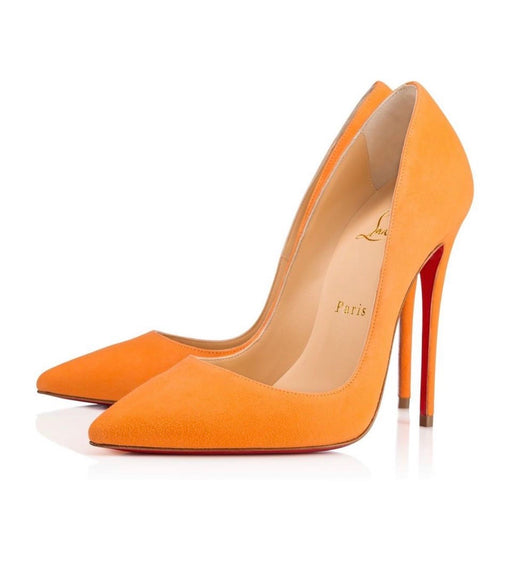 Christian Louboutin So Kate Suede 120MM in Sunset