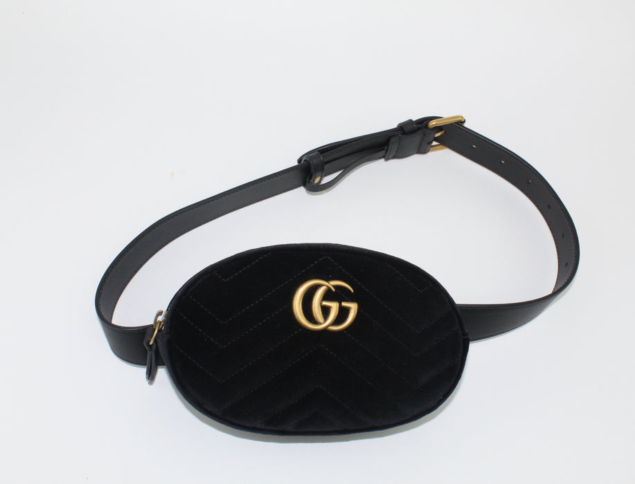 GUCCI GG MARMONT VELVET BELT BAG