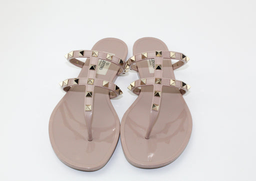 Valentino Garavani Rockstud Jelly Sandals Nude