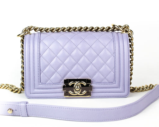 Chanel Small Caviar Boy bag lavender