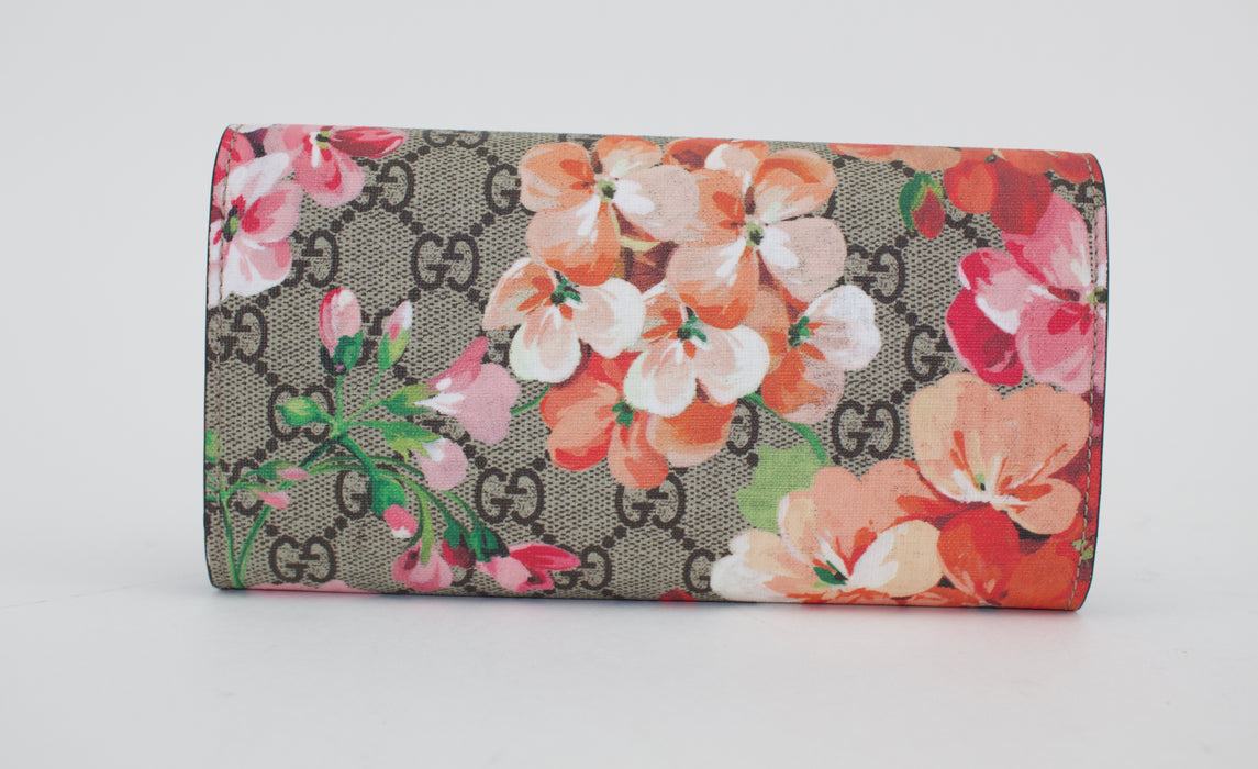 GUCCI GG BLOOMS CONTINENTAL WALLET