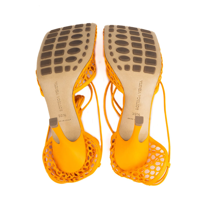 Bottega Veneta Stretch Sandal in Tangerine