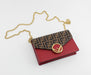 FENDI LOGO LEATHER CHAIN BAG - LuxurySnob