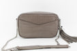 Saint Laurent Mini Lou Croc Embossed Camera bag Taupe