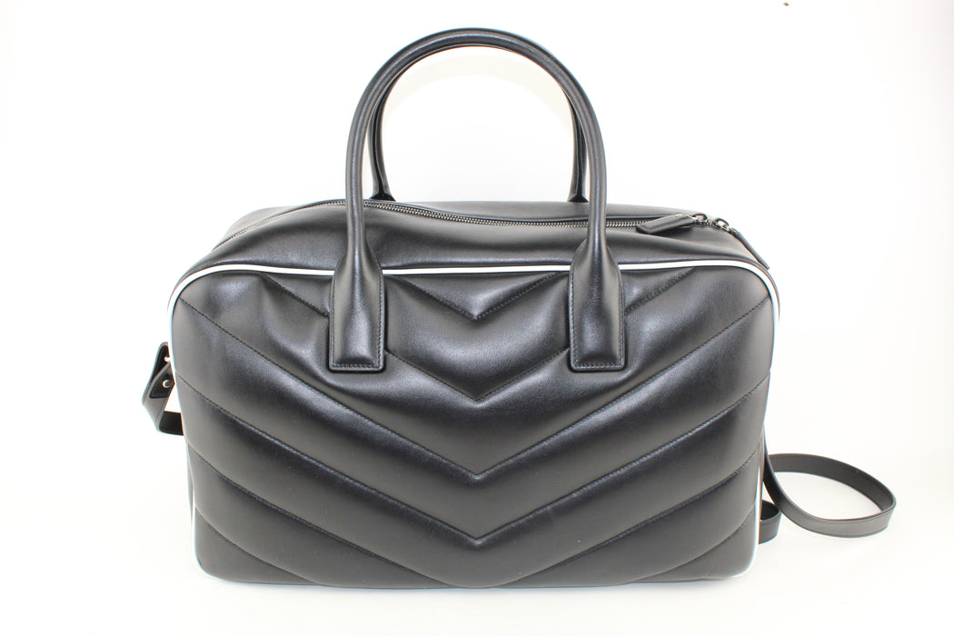 Saint Laurent Extra Large Logo Bowler Duffel Bag