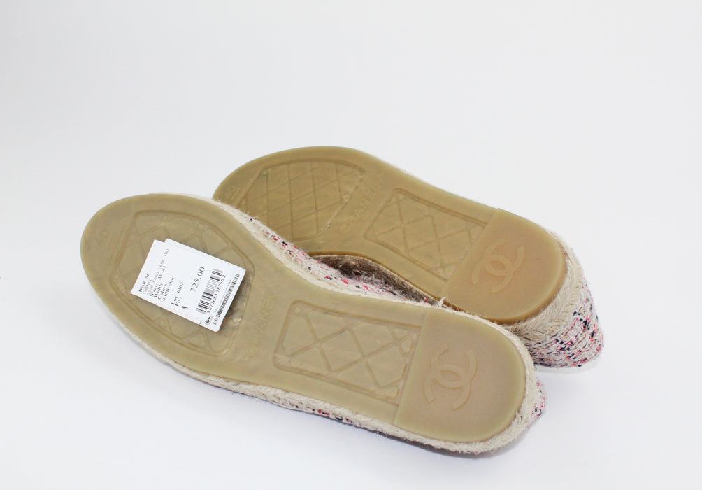 Chanel Espadrille Tweed pink