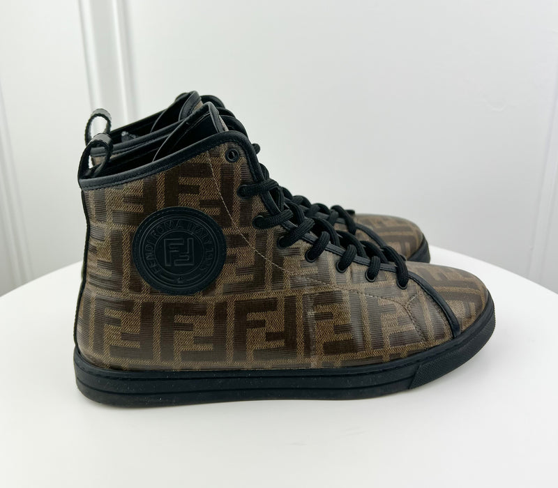 Fendi sneaker High Top Zucca Coated Canvas Sneakers