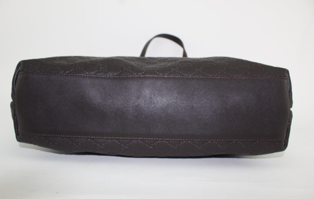 GUCCI MICROGUCCISSIMA TOTE DARK BROWN
