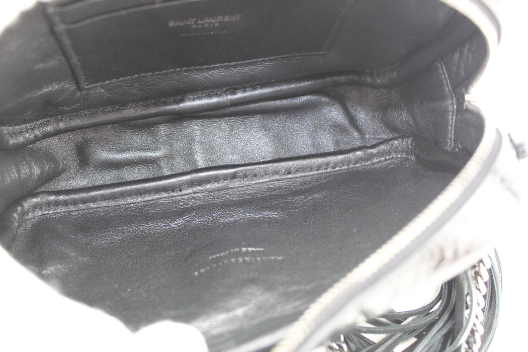 Saint Laurent Mini Lou Croc Embossed Camera bag