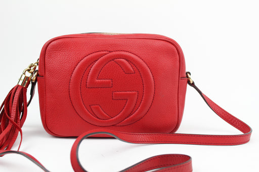 Gucci Soho Leather Disco Bag Red