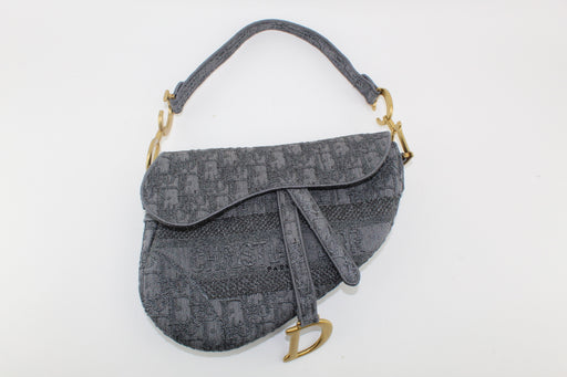 DIOR SADDLE BAG GRAY DENIM