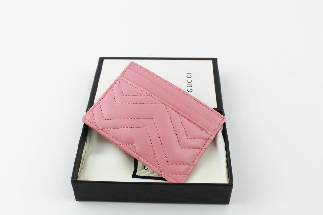 GUCCI GG MARMONT CARD CASE PINK