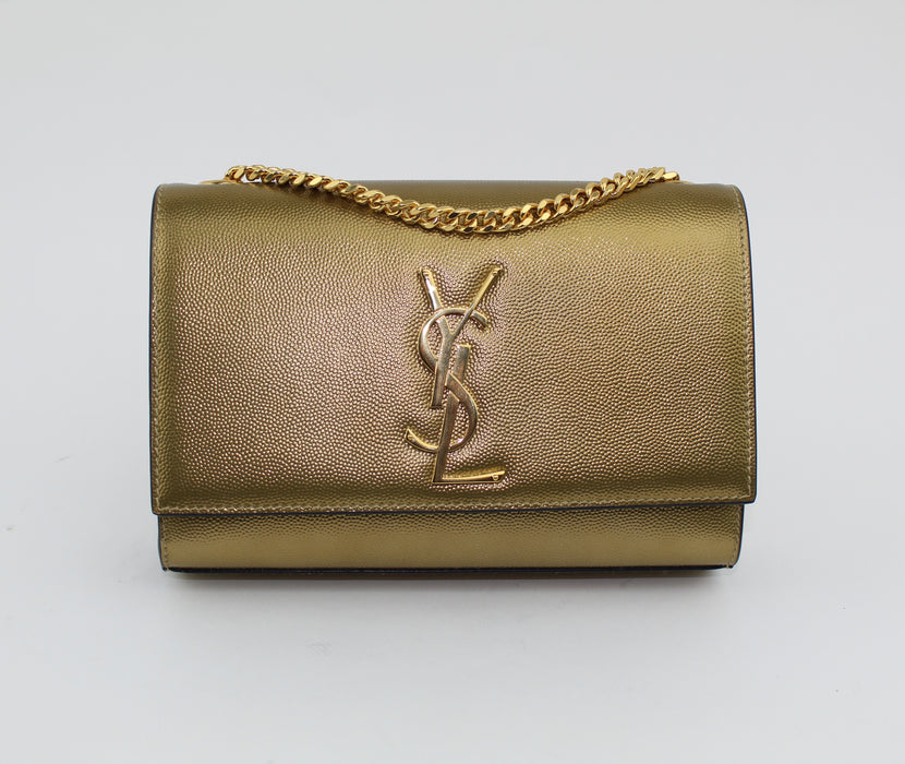 SAINT LAURENT SMALL KATE LEATHER CHAIN BAG