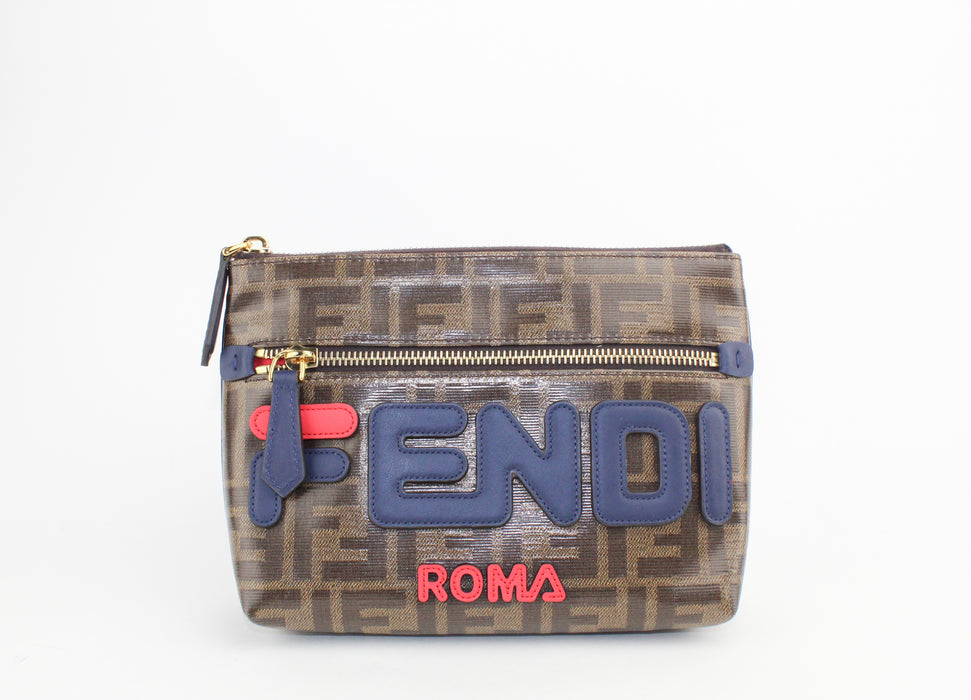 Fendi Mania Logo Zip Pouch