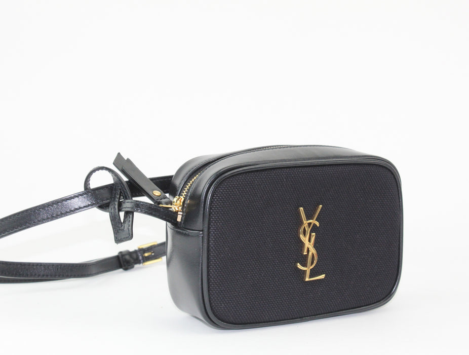 Saint Laurent Lou Belt Bag in Canvas and Leather