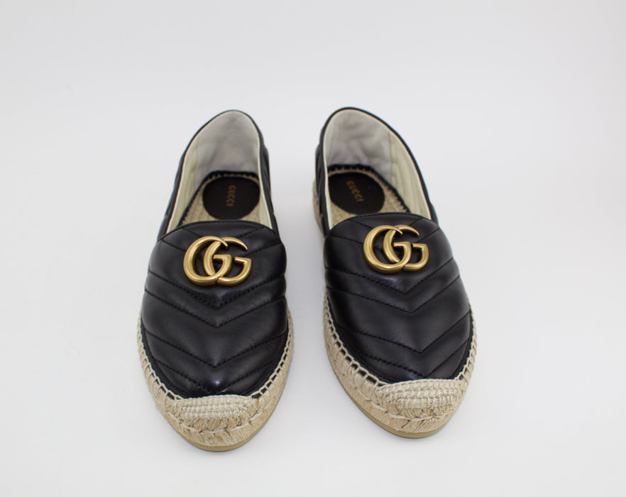 GUCCI WOMEN'S MATELASSÉ ESPADRILLE SIZE 39
