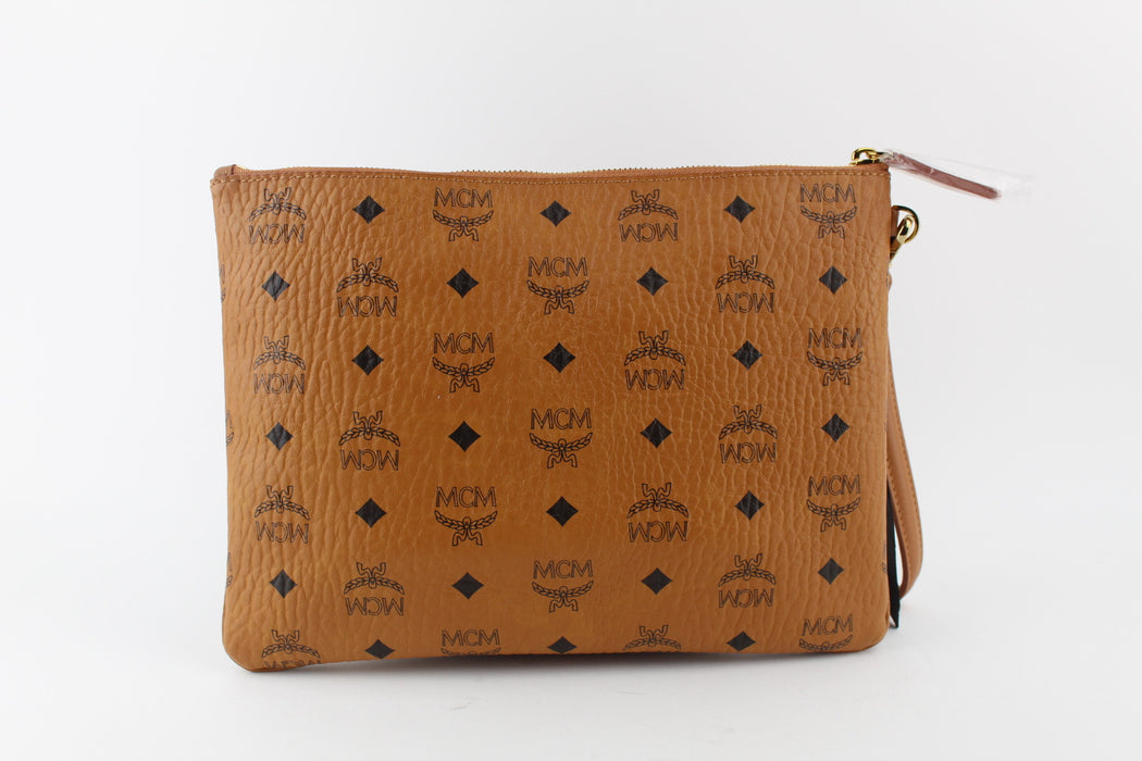 MCM BROWN VISETOS POUCH