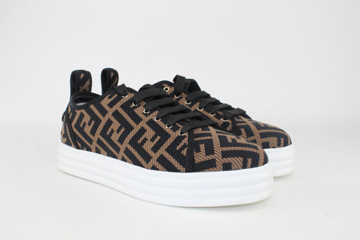 Fendi FF Logo Knit Platform Sneaker