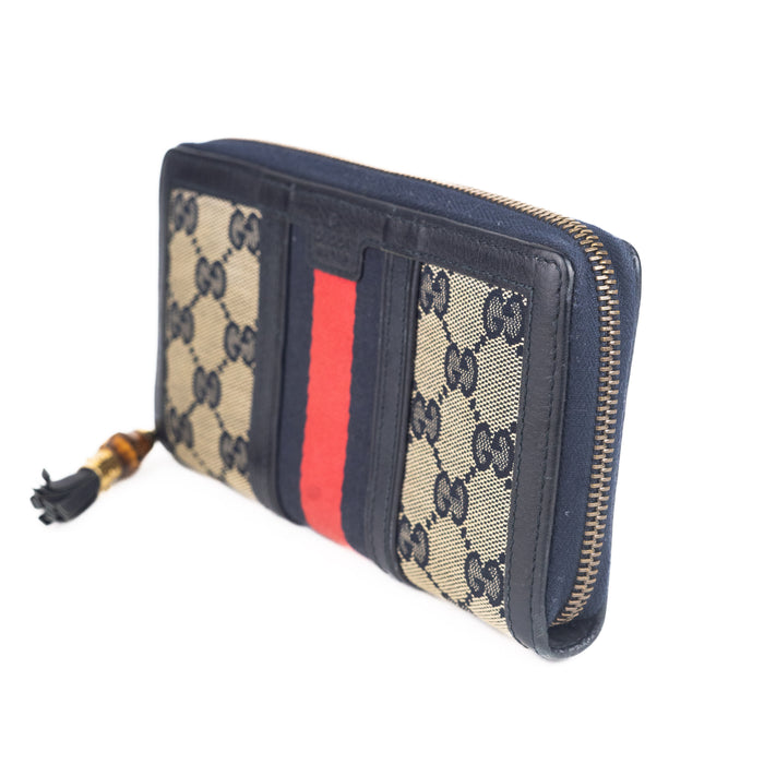 Gucci Ophida GG Wallet Navy