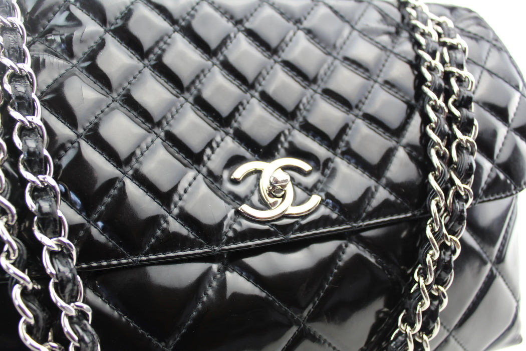 Chanel Jumbo Classic Patent Quilted Flap Bag