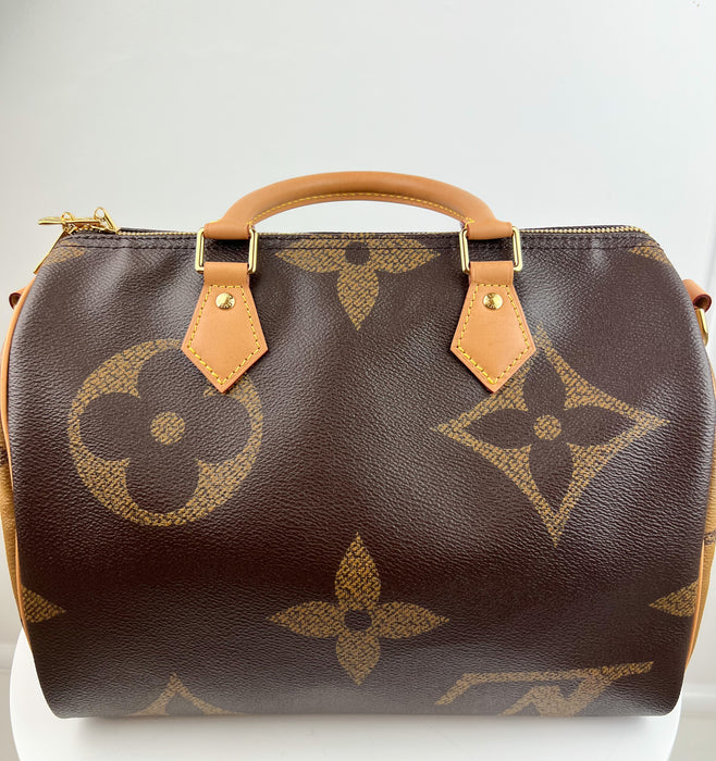 Louis Vuitton Speedy 30 Monogram Giant Reverse Bandouliere (Hard to find)